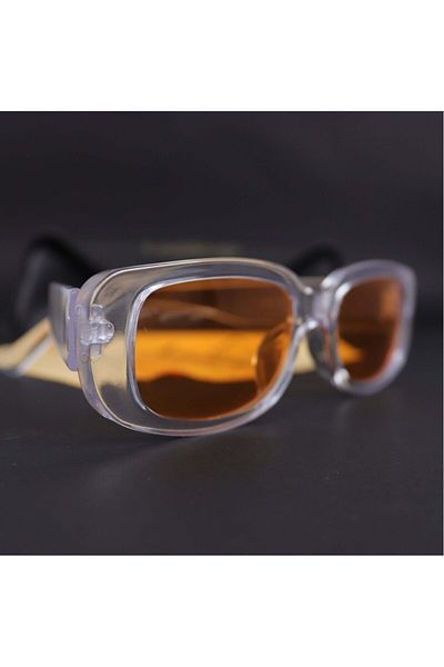 LOOKUP Unisex Orange Square Rectangle Vintage Retro Sunglasses