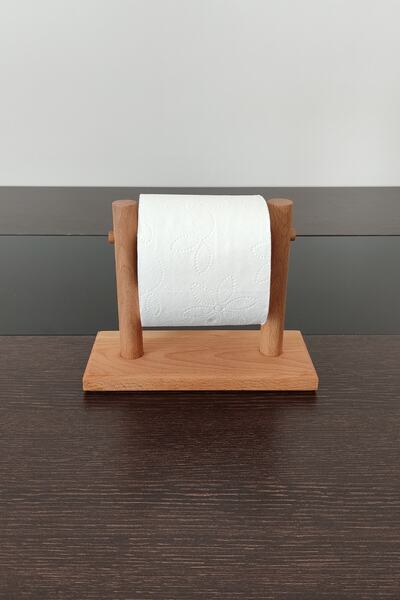 K&G foot rest Suport decorativ pentru role de toaletă din lemn masiv de fag