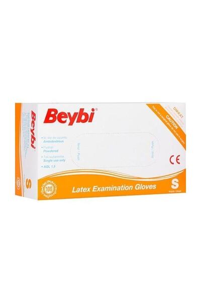 Beybi قفازات لاتكس متعددة الأغراض للاستعمال مرة واحدة، مقاس S، 100 قطعة، 5 قطع