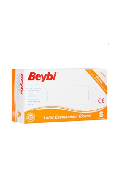 Beybi Pudralı Lateks Eldiven (s Beden)100'lü Paket