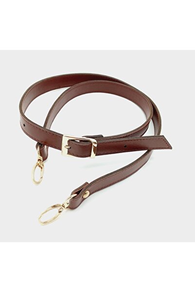 angel çanta aksesuar 120x2 Cm Suni Deri Light Gold Tokalı Bordo Renk Çanta Sapı