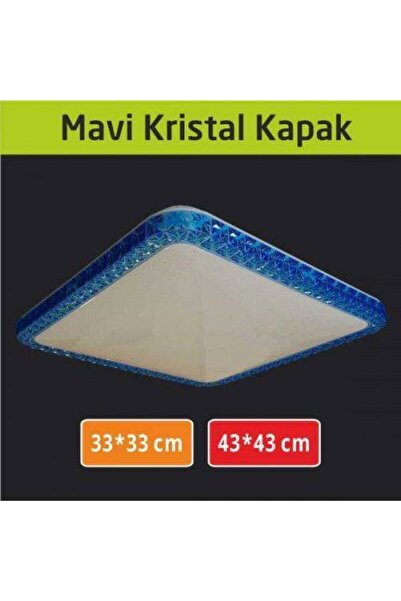 ERBAY 33×33 Led Panel Mavi Kristal Kapak 24w Sıva Üstü Şık Kaliteli Ürün