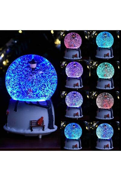 nesever store Sevgili Püskürtmeli Mega Boy Kar Küresi Işıklı Müzikli Kış Masalı
