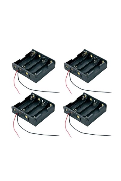Genel Markalar 10 Adet, 4'lü Pil Yatağı, Pil Yuvası ,pil Kutusu Aa Kalem Kalın Pil 4lupilyuvasi-