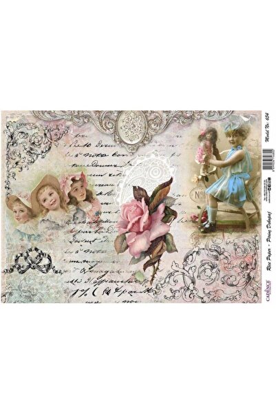Cadence 2 Pieces Model 654 - Rice Paper Decopage