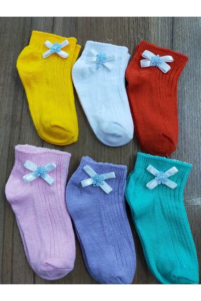 ÖZKARDEŞLER BABY Baby Booties Socks with Bow, 6 Pieces