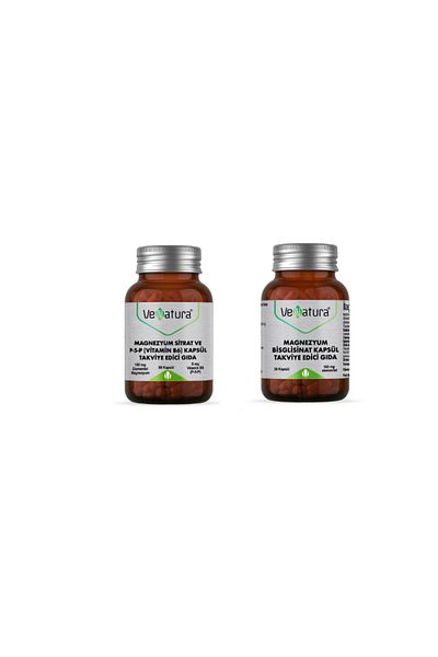VeNatura Magnesium Citrate, p5p (B6) 90 Capsules + Magnesium Bisglycinate 60 Tablets