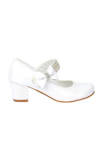 KARAMAZI Piele Lacuita 752 - Pantofi de balerina zilnici cu toc de 4 cm pentru fete