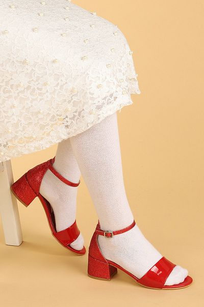 KARAMAZI 768 Mirror Girl's Daily Heeled Sandals - 3 cm