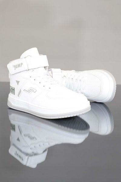 Jump White - Kidessa 1281-27834 Anatomical Sole Unisex Children's High-Top Sports Shoes