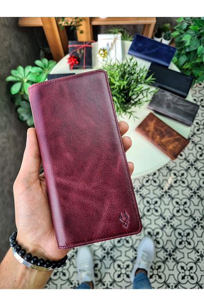 Visso leather Visso 901 Genuine Leather Hand Bag Zippered Wallet with Phone Compartment and Removable Card Holder Feature