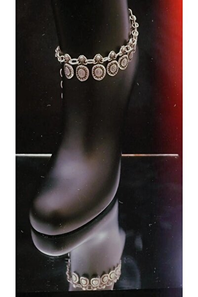 açılım collection Kadın Antik Gümüş Kaplama Halhal