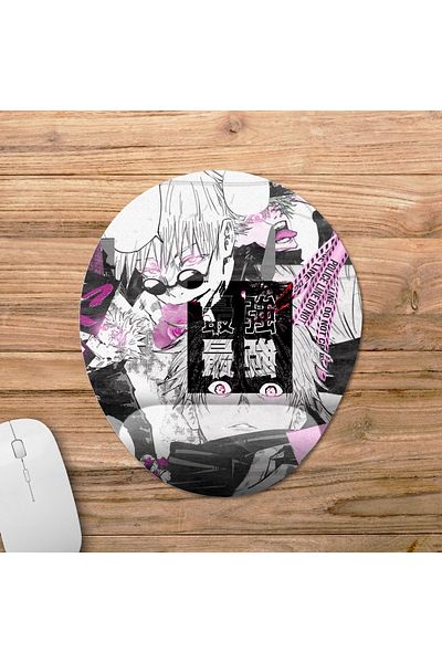 Pixxa نموذج لوحة ماوس يدعم المعصم Jujutsu Kaisen - 1 بيضاوي