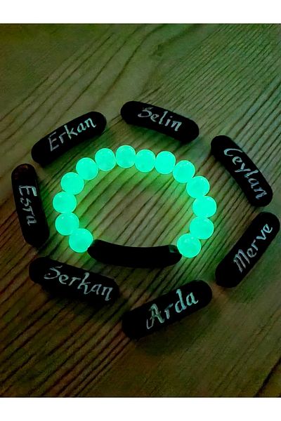 GÜMÜŞTEL EL SANATLARI Cat's Eye Highlighter Children's Bracelet Glow in the Dark