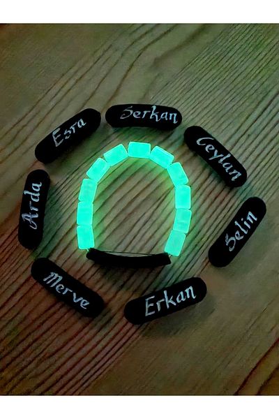 GÜMÜŞTEL EL SANATLARI Cat's Eye Highlighter Children's Bracelet Glow in the Dark