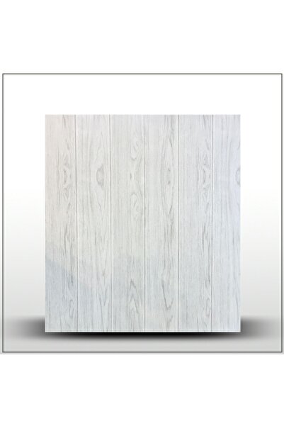 Renkli Duvarlar Nw38 Açık Gri Ahşap Kendinden Yapışkanlı Esnek Sünger Duvar Paneli