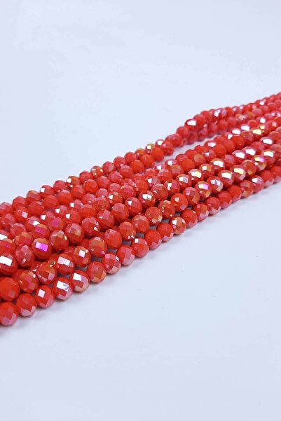 Bontex Σκούρες Πορτοκαλί Κρυστάλλινες Χάντρες 8 χιλιοστά 1 Σειρά – Χάντρες