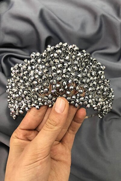 Bontex Ασημένιο Κρυστάλλινο Στέμμα Νύφης και Χένα Με χάντρες – Αξεσουάρ Νύφης