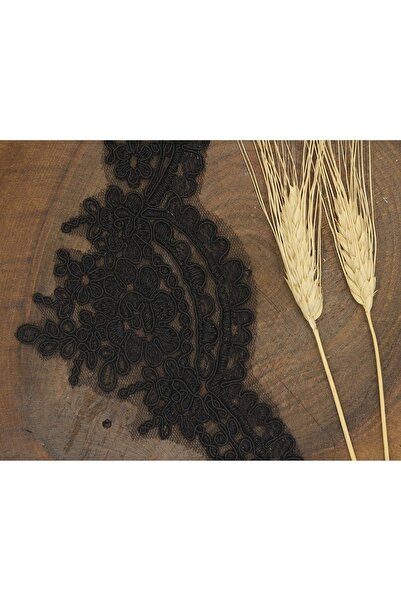 Bontex Черна френска дантела 1 метър – Дантела