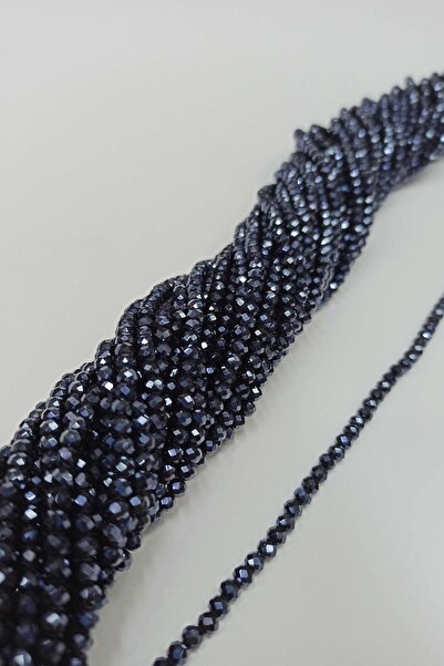 Bontex Sjajne crne kristalne perle 4 mm – Perle