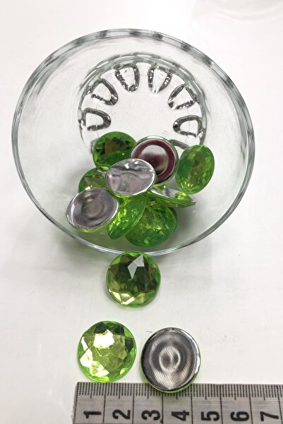 Bontex Зелени кръгли пластмасови щипки, 1 опаковка от 10 броя – мъниста