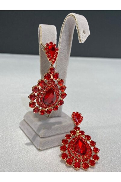 NİŞANTAŞI AKSESUAR Evening Dress Earrings *Drop Model with Stones* – Bijoux Earrings – Bijoux Earrings