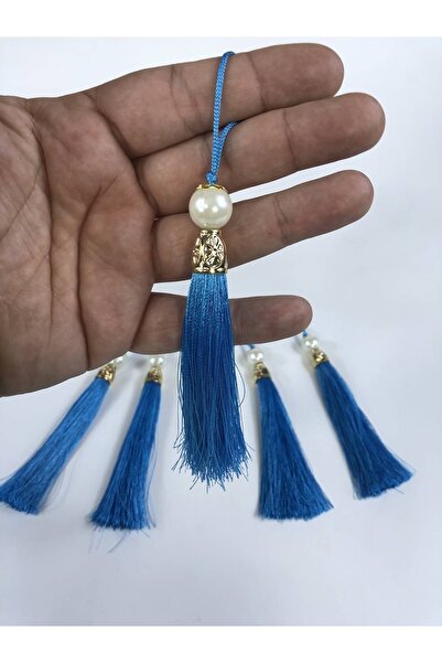 Genel Markalar Püskül Turkuaz Gold Kapaklı Incili Püskül 5 Adet Boy 12 Cm – D...