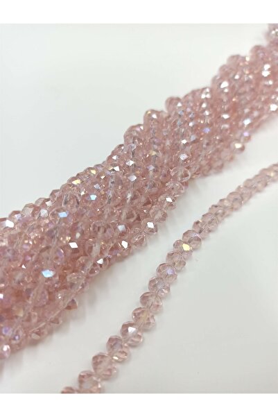 Bontex 1 niz kristalnih perli u boji puder roze 8 mm – perle