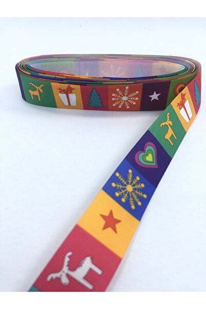 Bontex Цветна панделка с новогодишен мотив и едрогребения мотив – Коледна укр...