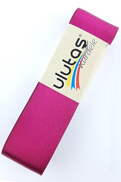 Ulutaş Materiale ornamentale Panglică din satin fucsia închisă Lățime 4 Cm 1 ...