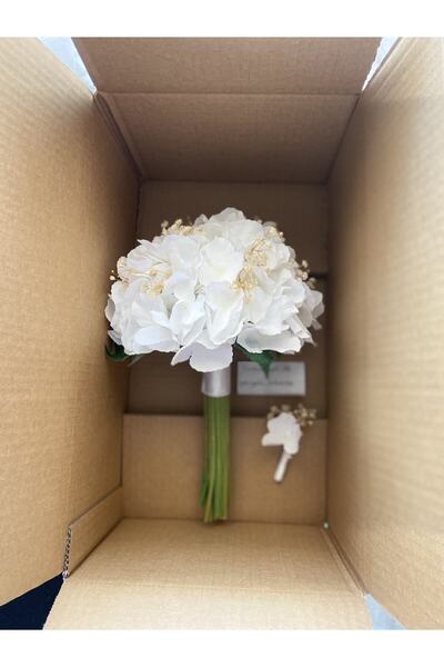 Tasarım Gelin Çiçegi – Yapay Buket, Yaka Çiçeği