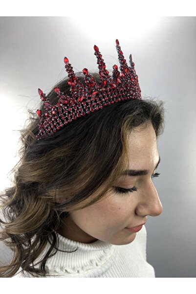 Bontex Model Kavya roșu pentru femei Henna și Coroana de Mireasă – Coroană – ...