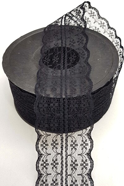 Bontex Crna Dvostrano Čipka 1 metar širine 5 cm – Čipka
