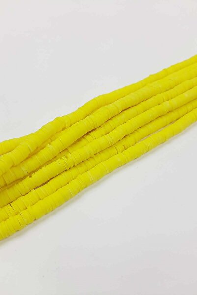 Bontex 1 șir de mărgele Fimo galbene deschise – Mărgele