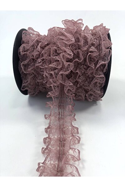 Bontex 10 metri de volane decorative Culoare Dark Powder cu două fețe Volane ...