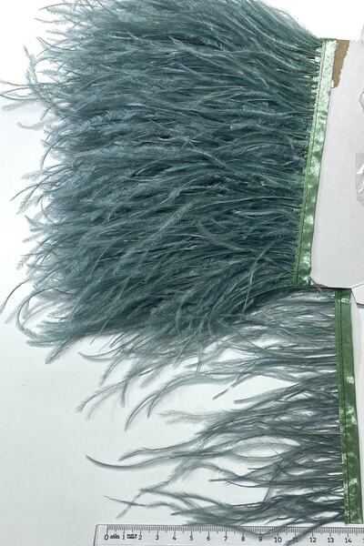 Bontex Pene de struț de culoare albastru indigo închis, 1 metru – Panglică de...