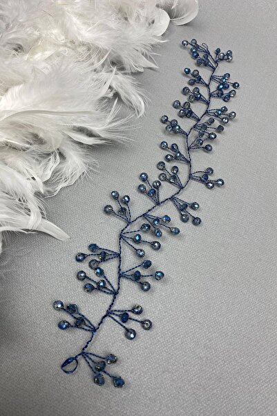 Bontex Indigo Blue Vella Beaded Bridal Tiara Αξεσουάρ μαλλιών – Κορώνα – Στέμμα