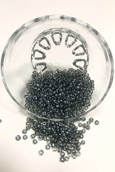 Bontex Прозрачни сиви пясъчни мъниста, среден размер 4 мм, 1 опаковка 50 грам...