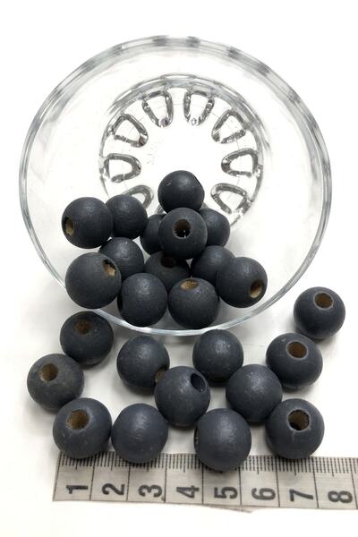 Bontex Чорні дерев'яні намистини 1 пакет 25 грам – Намистини