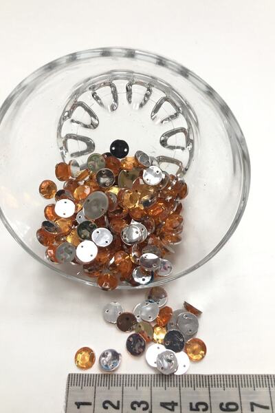 Bontex Πορτοκαλί Χρώμα Στρογγυλή Πλαστική Πέτρα 1 Συσκευασία 20 γραμμάρια – Χ...