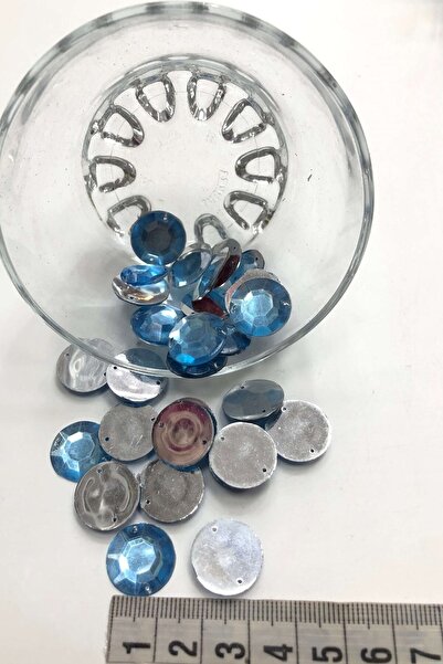 Bontex Στρογγυλή Μπλε Πλαστική Πέτρα 1 Συσκευασία 20 γραμμάρια – Χάντρες