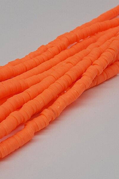 Bontex Ανοιχτό Νέον Πορτοκαλί Χάντρες Φίμο 6 χιλ. 1 Σειρά – Χάντρες