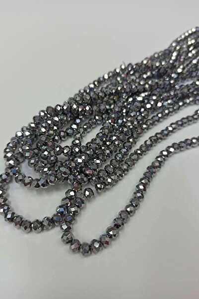 Bontex 6 mm 1 șir 96 margele margele de cristal gri argintiu