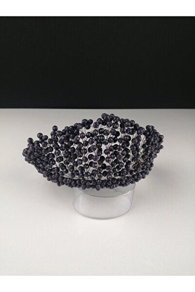 Bontex Mürdüm Kristal Με χάντρες Χένα και Νυφικό Στέμμα Ktt-1021 – Νυφικό Αξε...