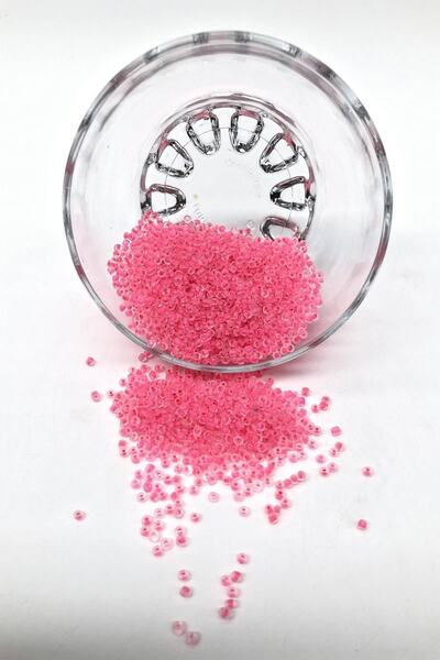 Bontex Mărgele de nisip roz neon 2 mm 1 pachet 50 grame – Mărgele