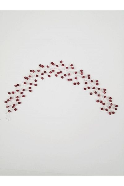 Bontex Accesoriu pentru păr și turban pentru femei Burgundy Crystal Stone – Coroană