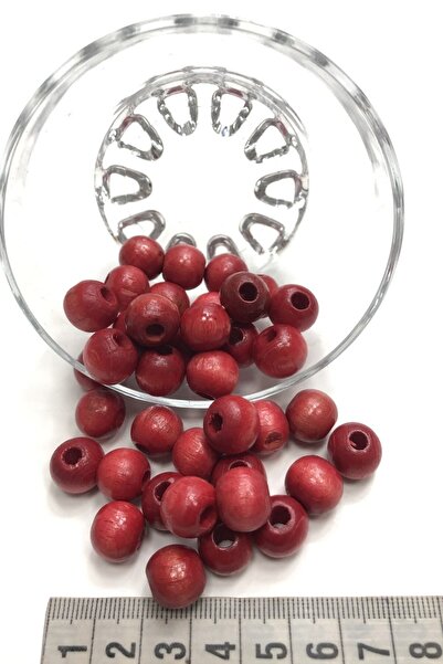 Bontex Crvene drvene perle 1 pakovanje 25 grama – Perle