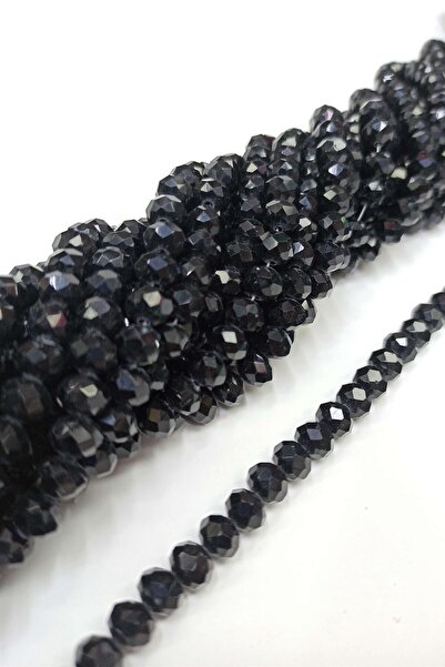 Bontex Mărgele de cristal negru 8 mm