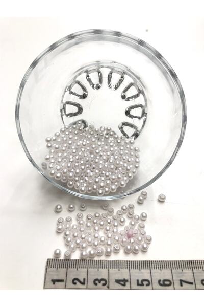 Bontex Λευκές Πλαστικές Χάντρες Πέρλες 4 χιλ. 1 Συσκευασία 50 γραμμάρια – Χάν...