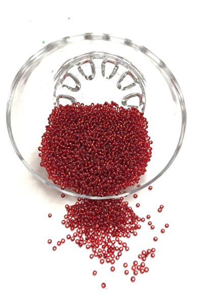 Bontex Crvene peskovite perle srednje veličine 3 mm 1 pakovanje 50 grama – Perle